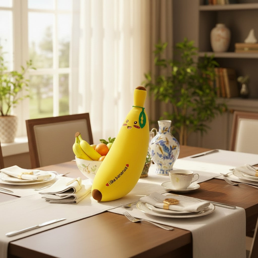 Smiley Banana Stuffed Animal — Kawaii Plush Gift