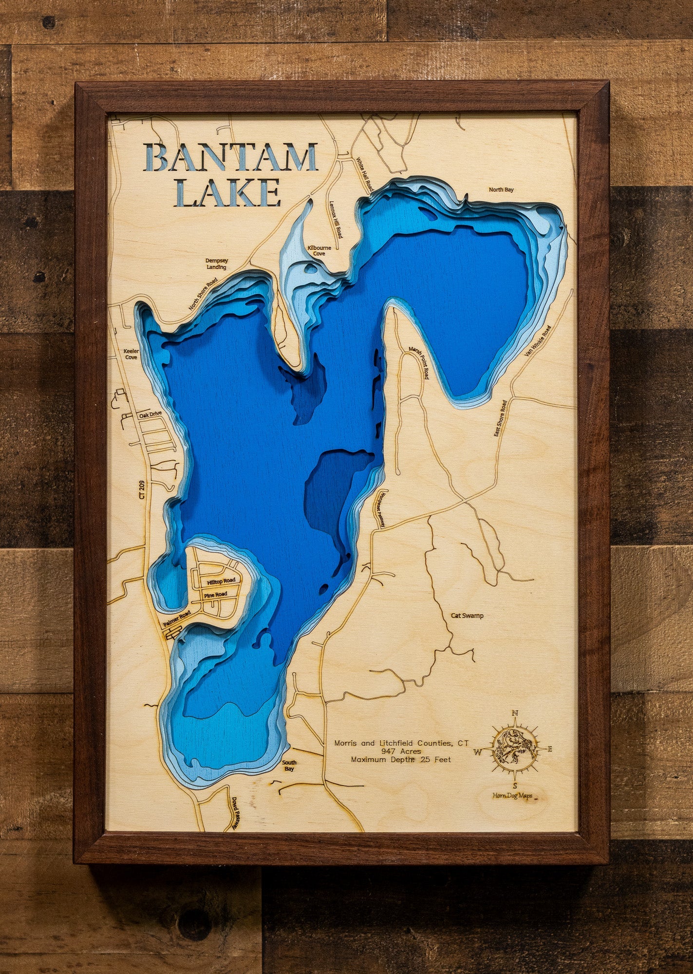 Bantam Lake in Litchfield County, Connecticut