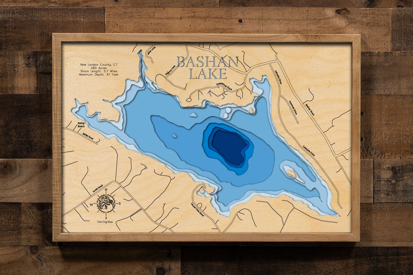 Bashan Lake in New London County, Connecticut