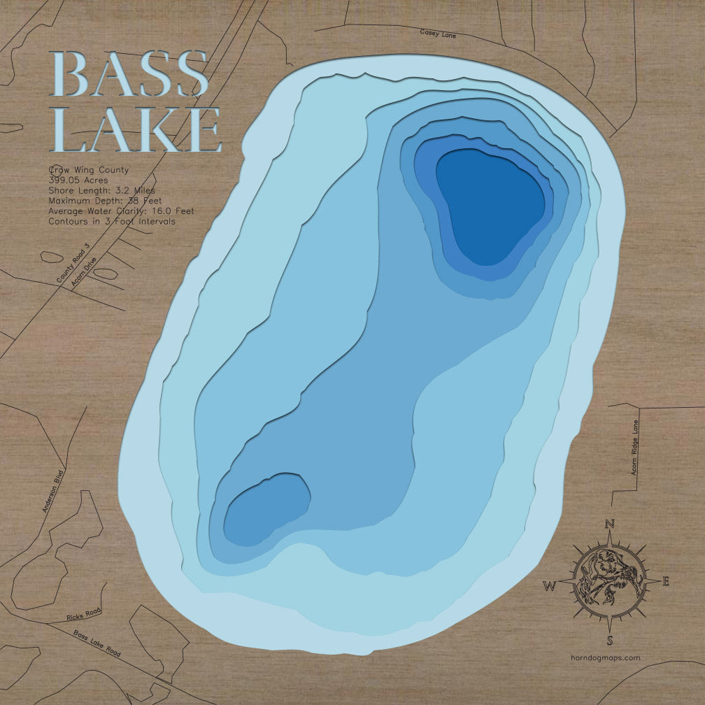 Bass Lake in Crow Wing County, Minnesota