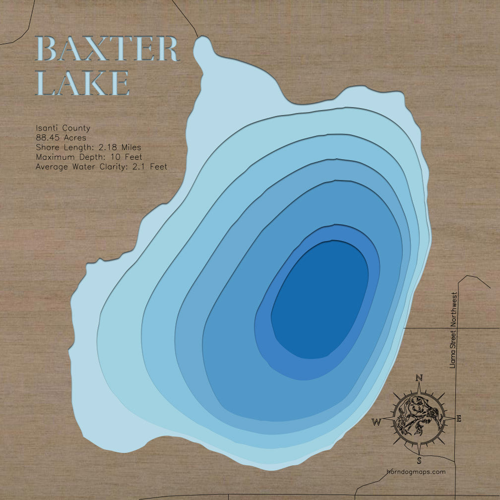 Baxter Lake in Isanti County, Minnesota