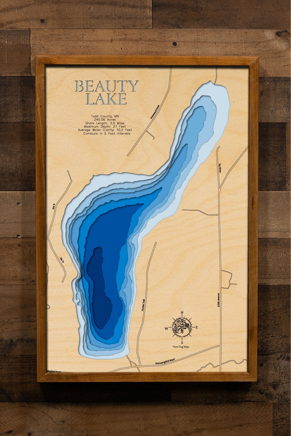 Beauty Lake in Todd County, Minnesota