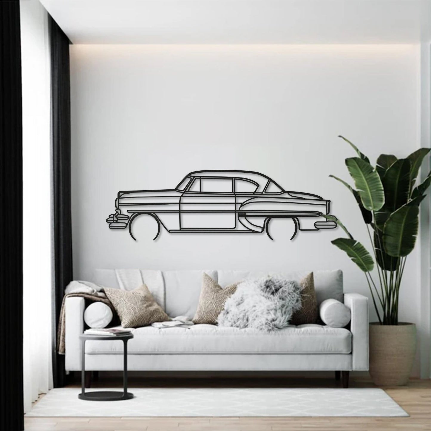 1954 Bel Air Detailed Metal Car Wall Art - MT0031