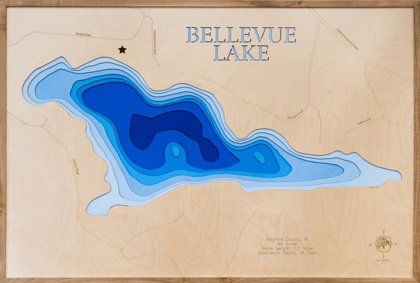 Bellevue Lake in Bayfield County, Wisconsin