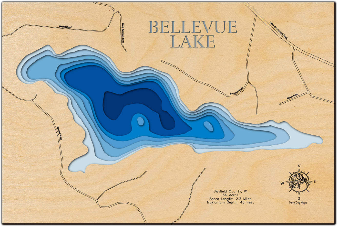 Bellevue Lake in Bayfield County, Wisconsin