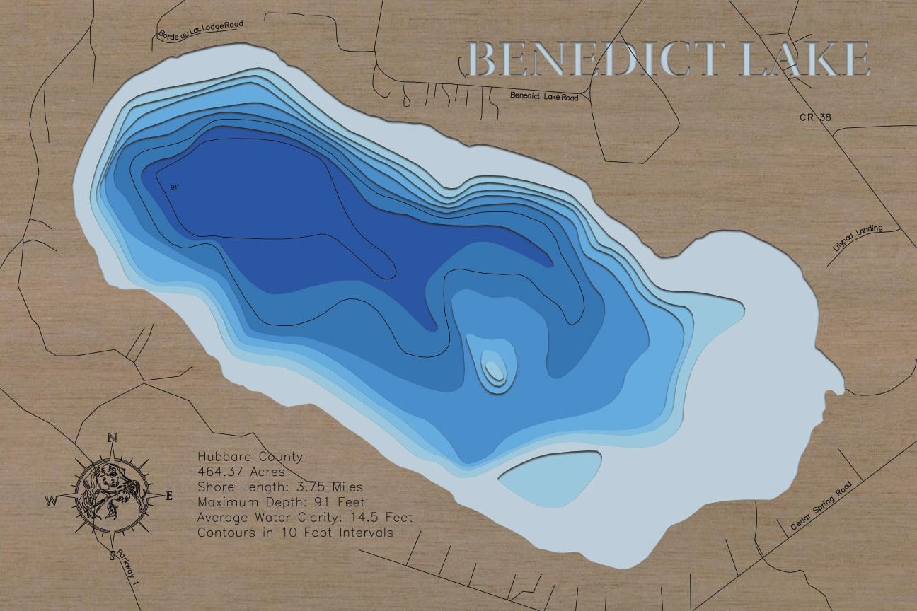 Benedict Lake in Hubbard County, Minnesota