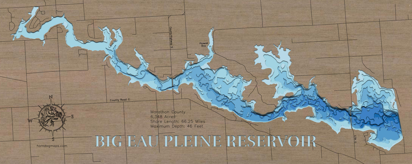 Big Eau Pleine Reservoir in Marathon County, Wisconsin