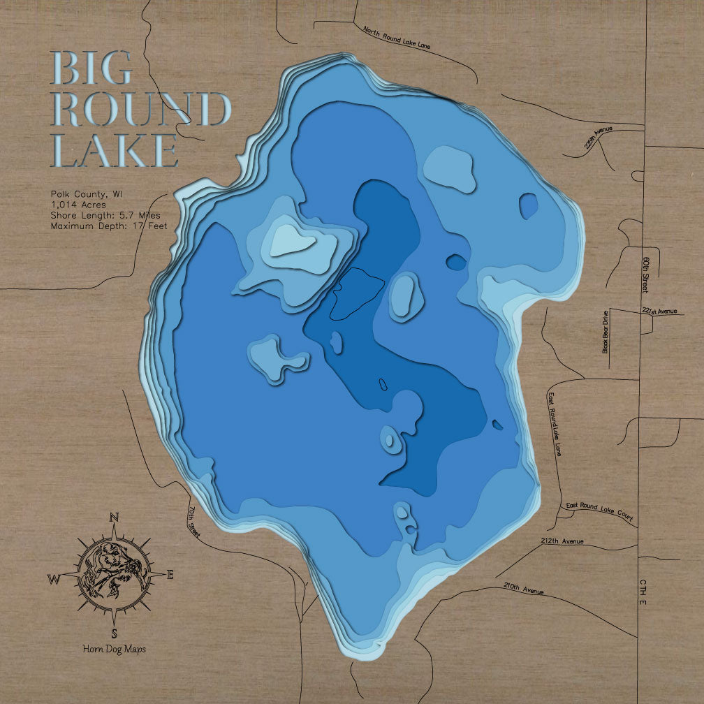 Big Round Lake in Polk County, Wisconsin