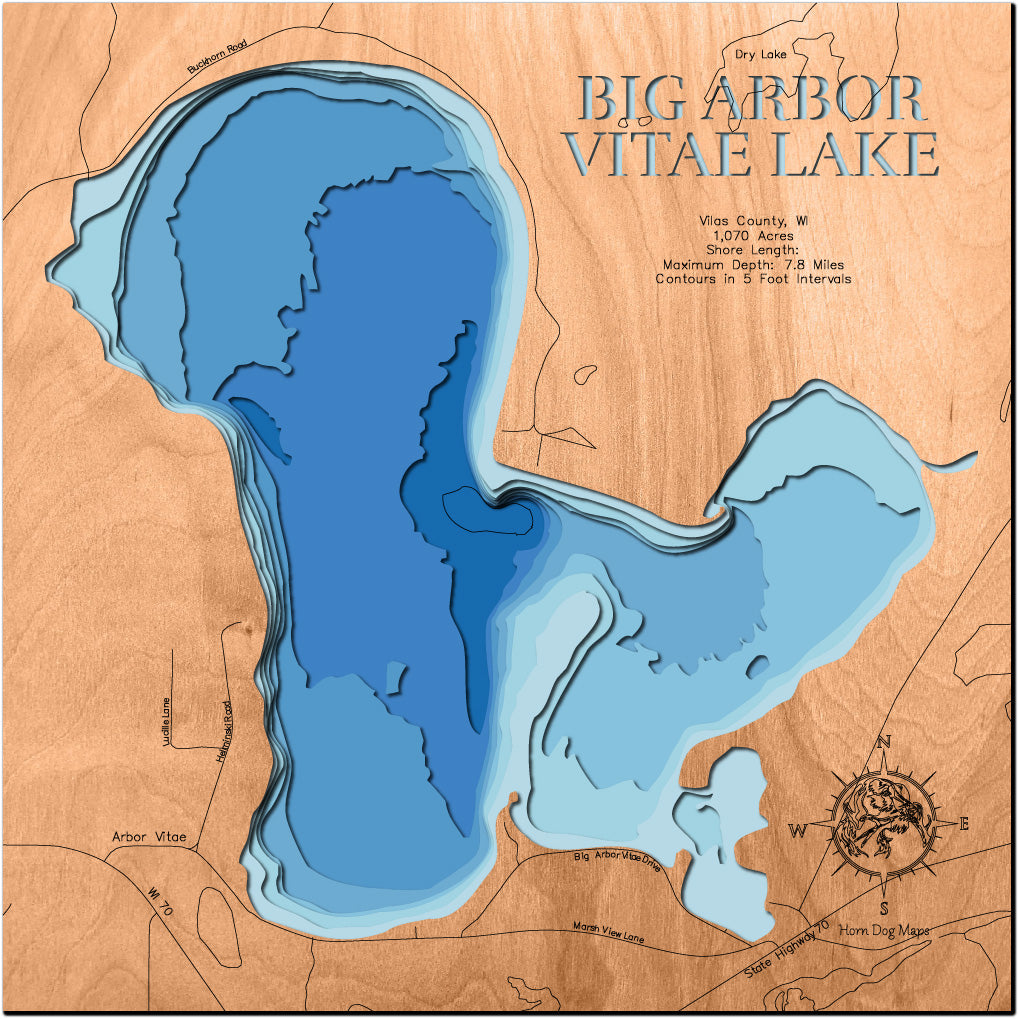 Big Arbor Vitae Lake in Vilas County, Wisconsin