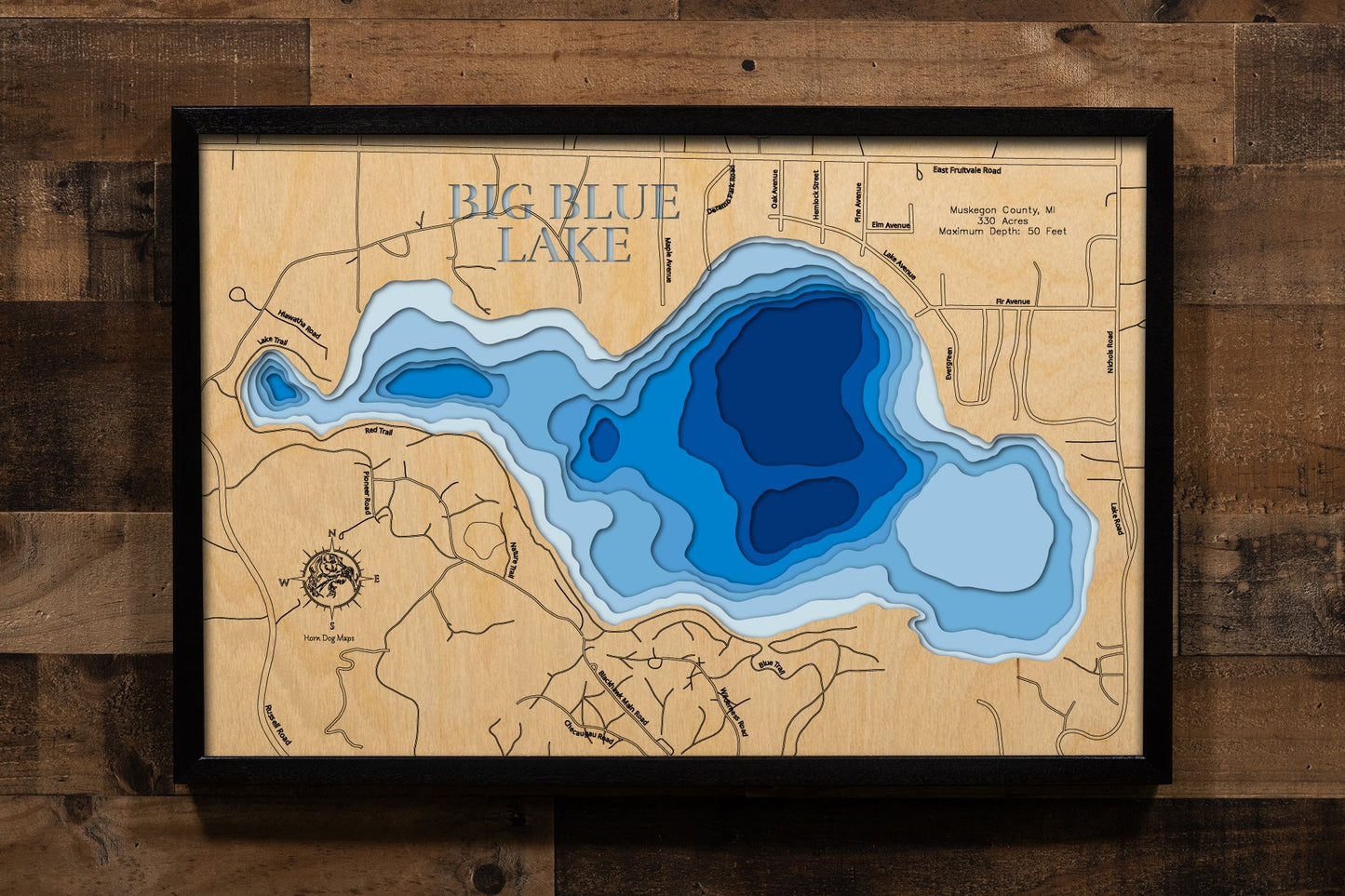 Big Blue Lake in Muskegon County, Michigan