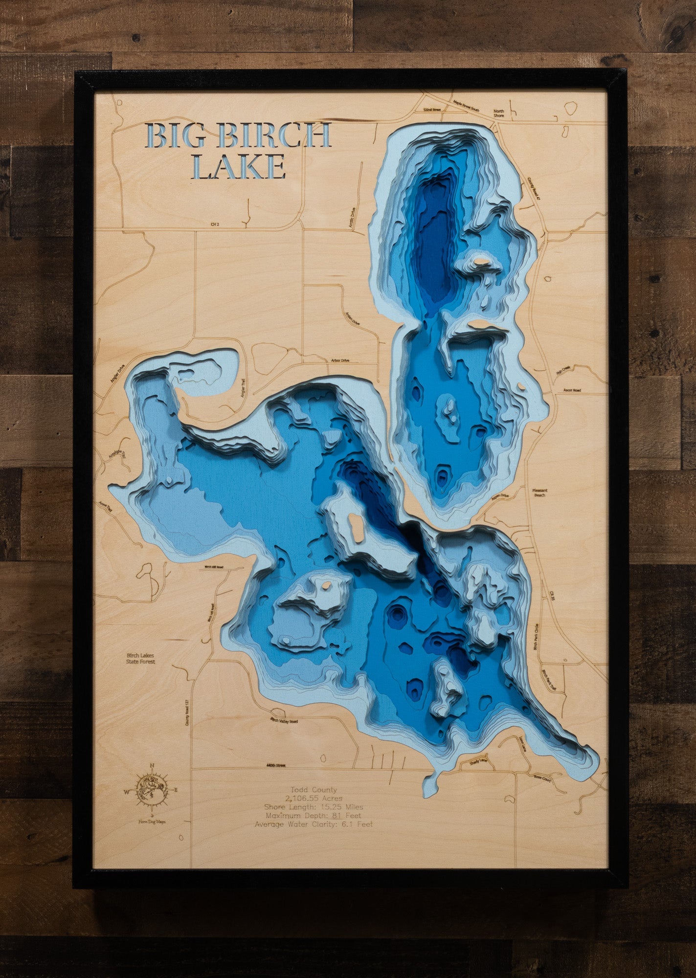 Big Birch Lake in Todd County, Minnesota
