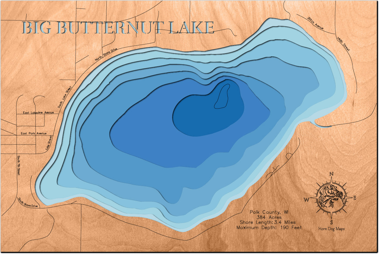 Big Butternut Lake in Polk County, Wisconsin