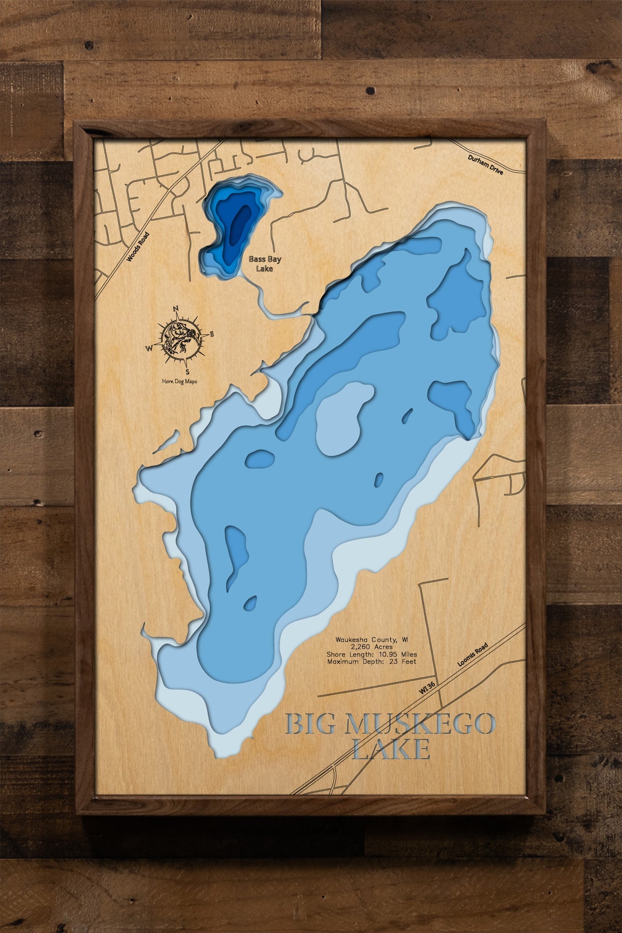 Big Muskego Lake in Waukesha County, Wisconsin