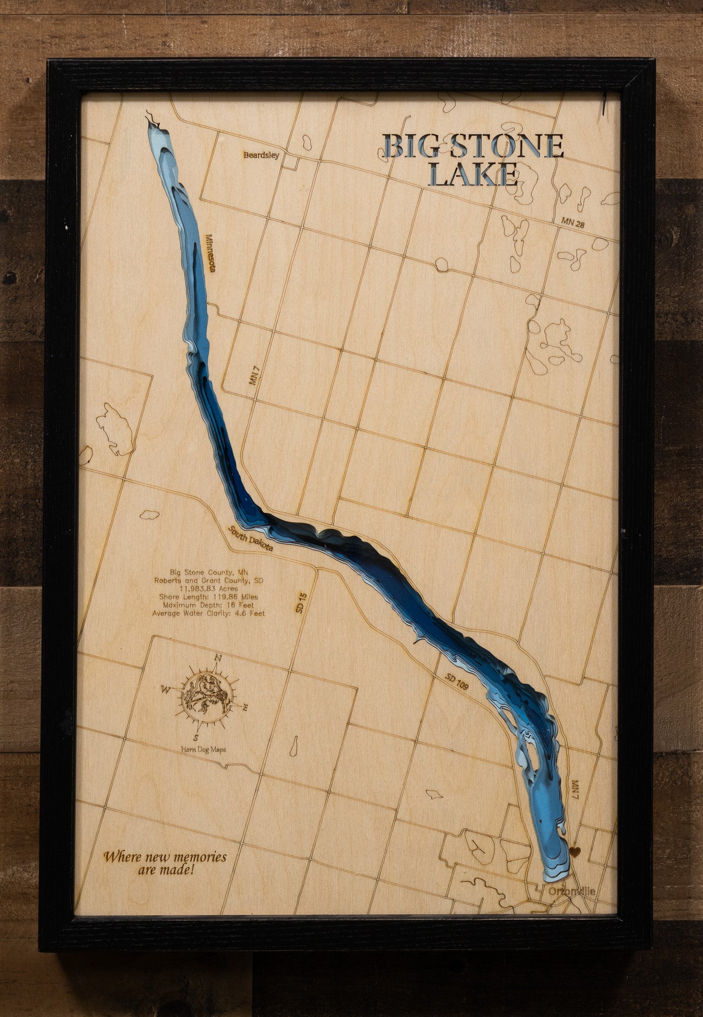 Big Stone Lake in Big Stone County, MN and Roberts and Grant Counties, South Dakota