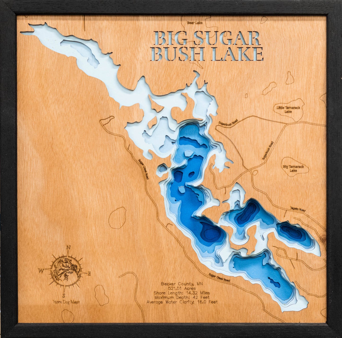 Big Sugar Bush Lake in Becker County, Minnesota