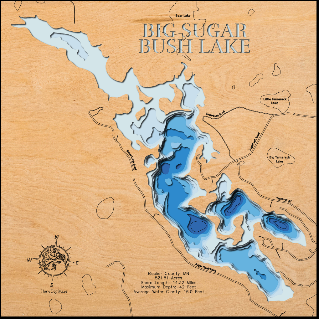 Big Sugar Bush Lake in Becker County, Minnesota
