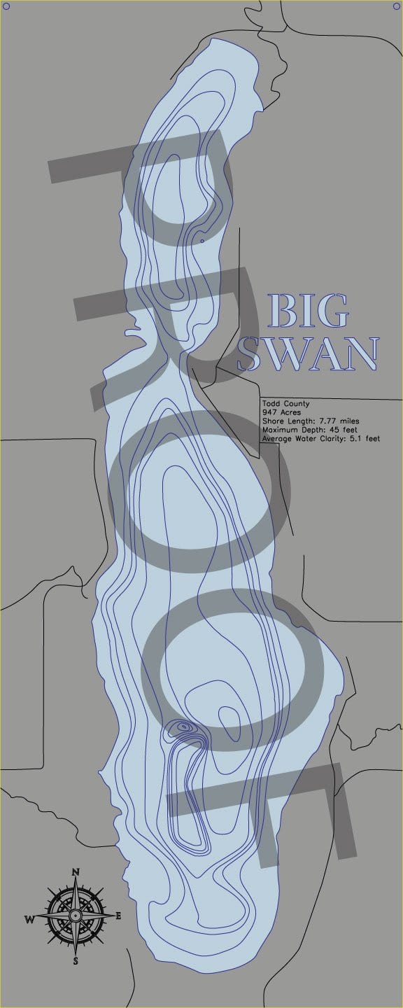 Big Swan Lake in Todd County, Minnesota