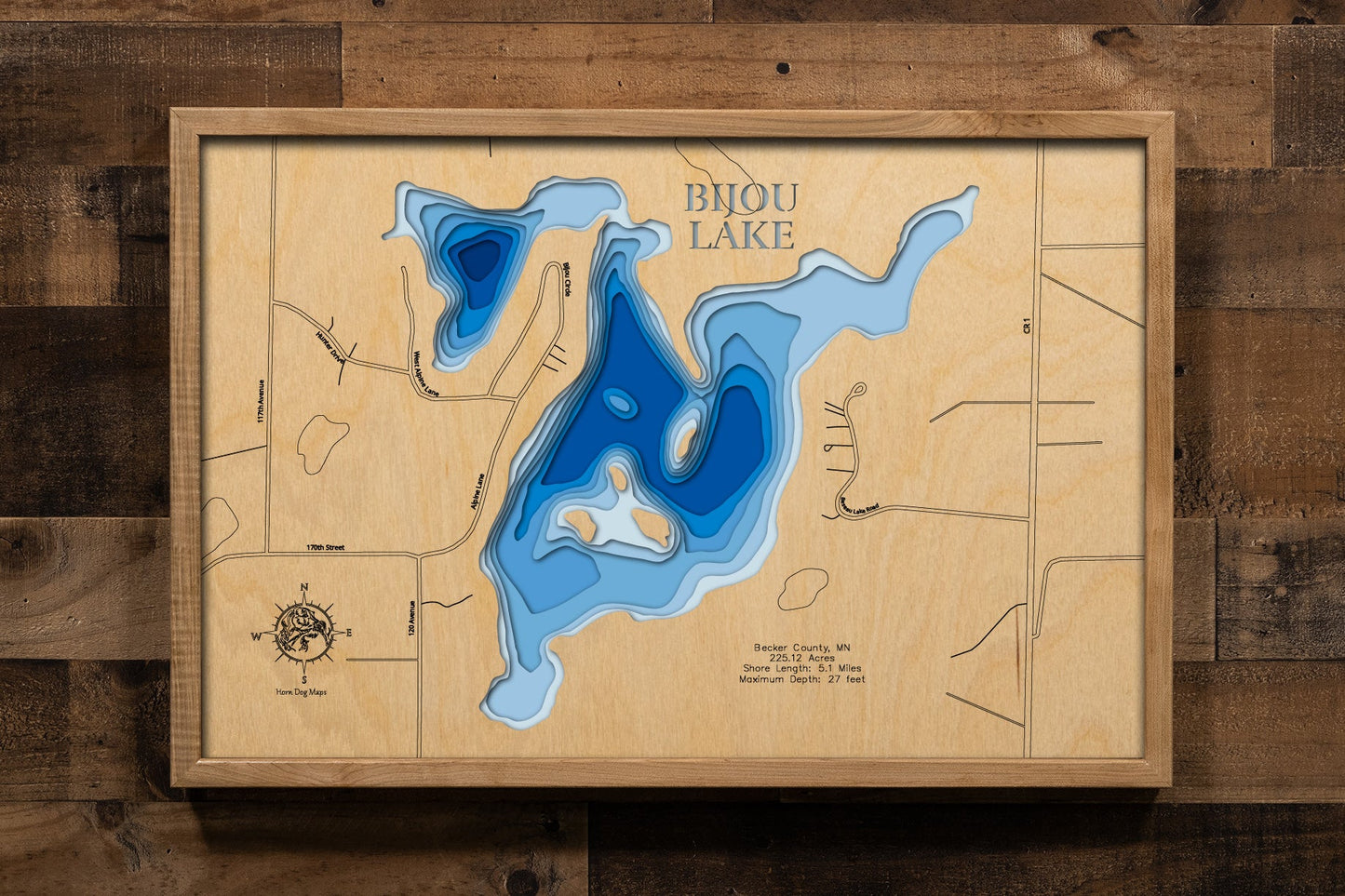 Bijou Lake in Becker County, Minnesota