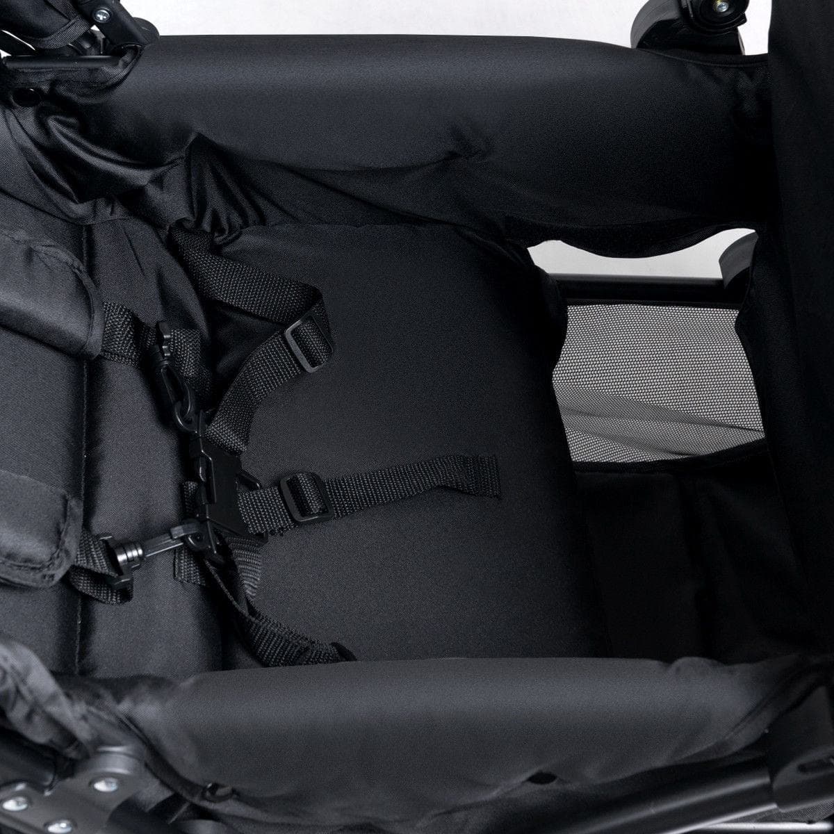 Foldable Lightweight Front Back Seats Double Baby Stroller-Black