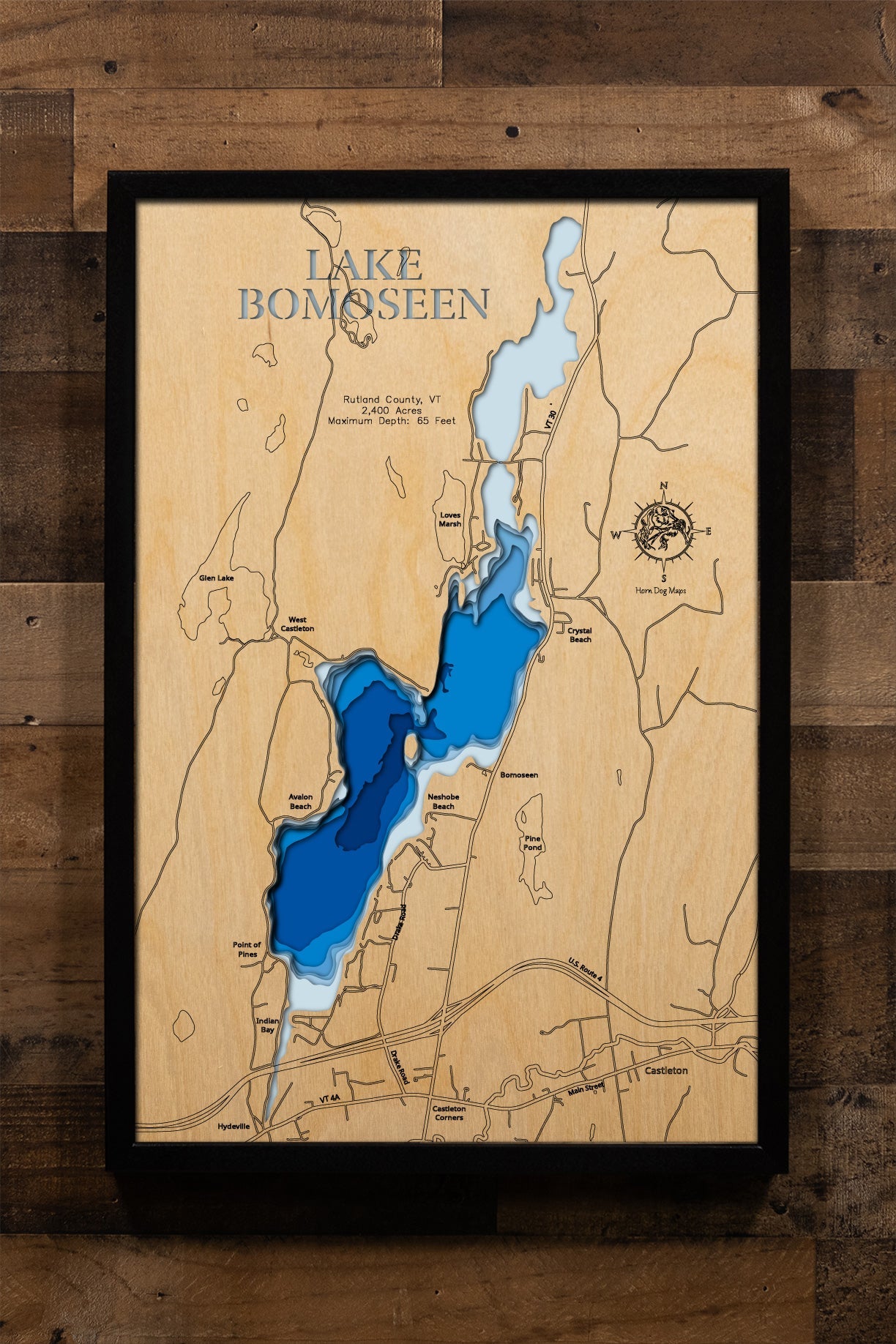 Lake Bomoseen in Rutland County, Vermont