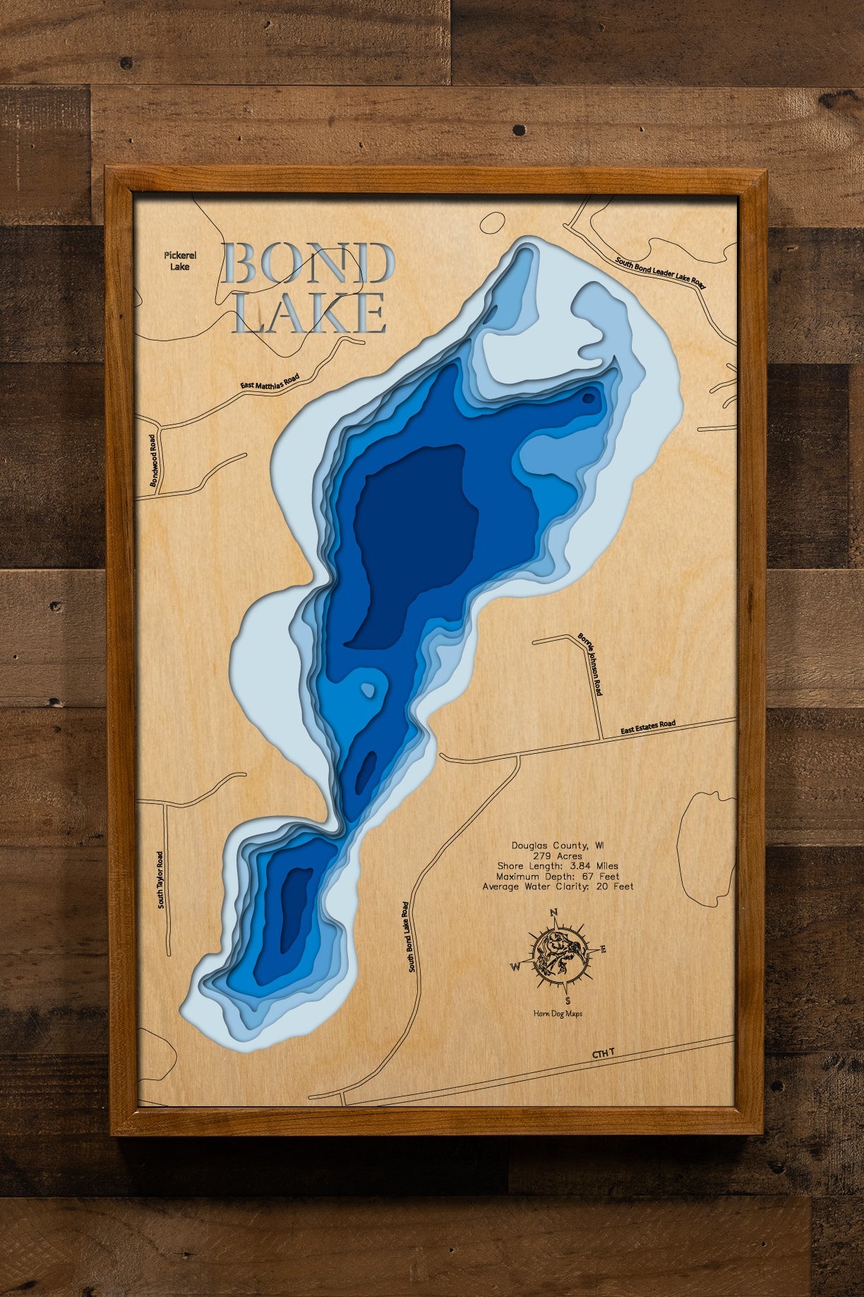 Bond Lake in Douglas County, Wisconsin