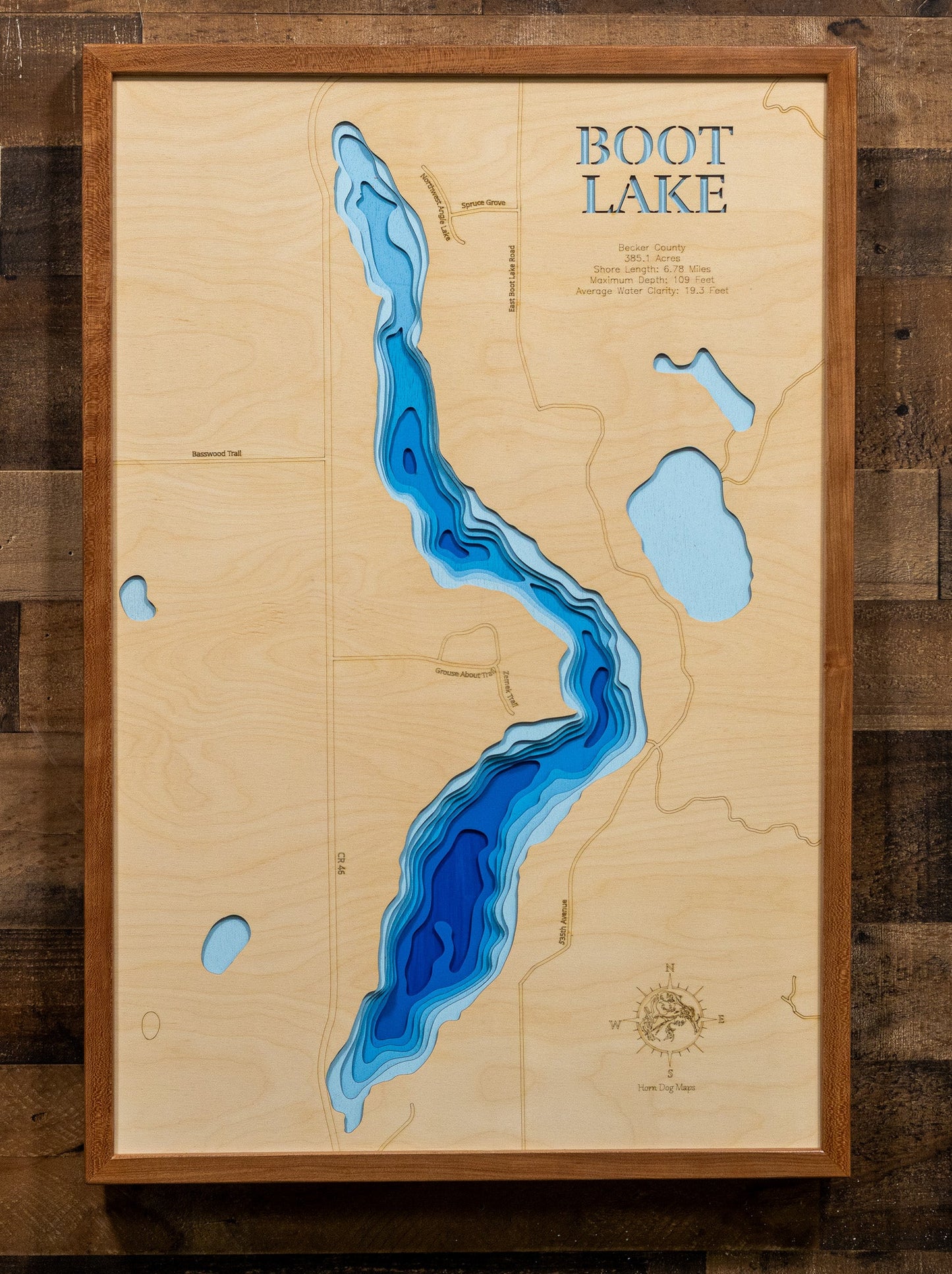 Boot Lake in Becker County, Minnesota