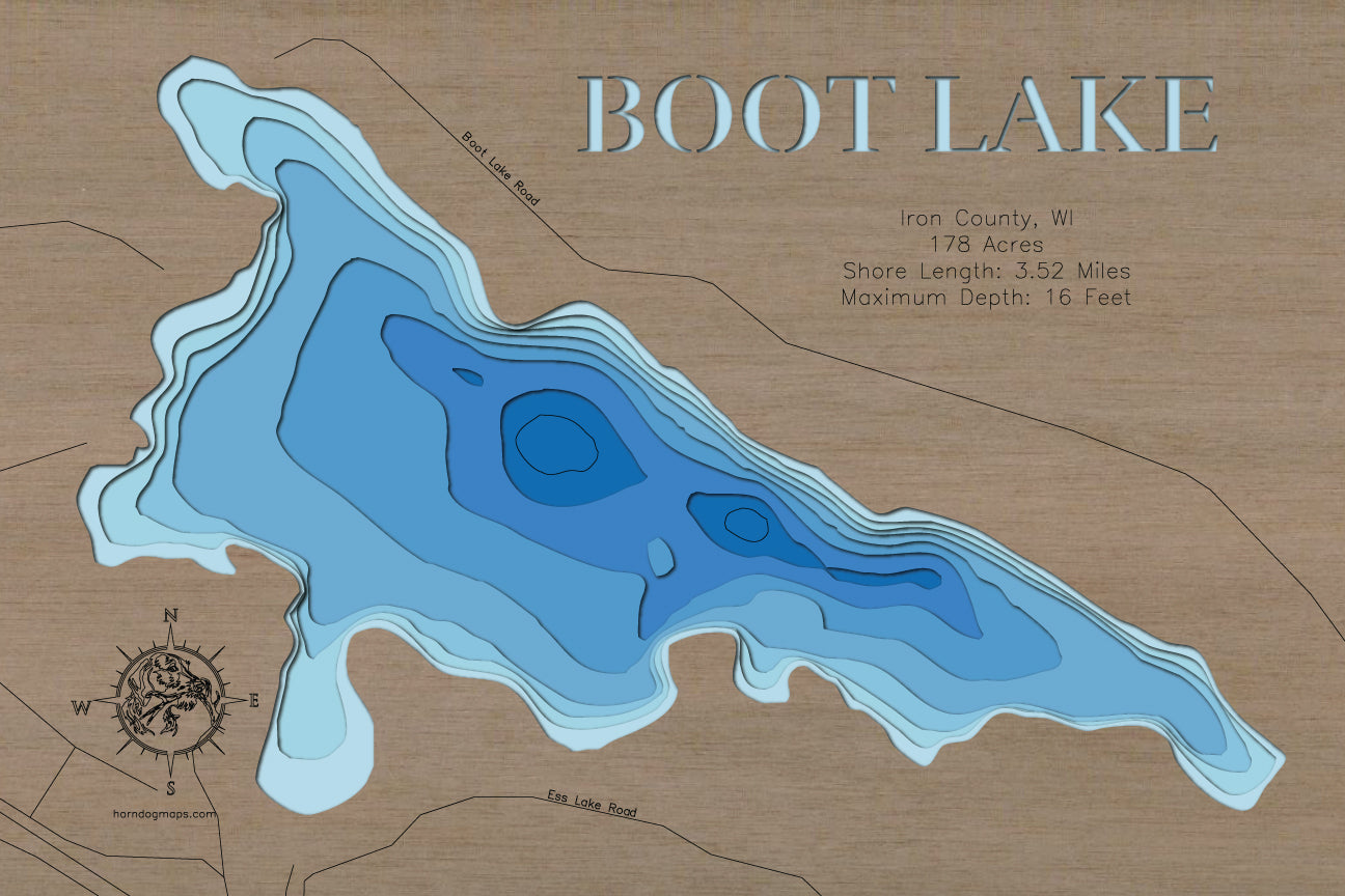 Boot Lake in Iron County, Wisconsin