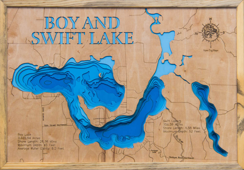Boy and Swift Lakes in Cass County, Minnesota