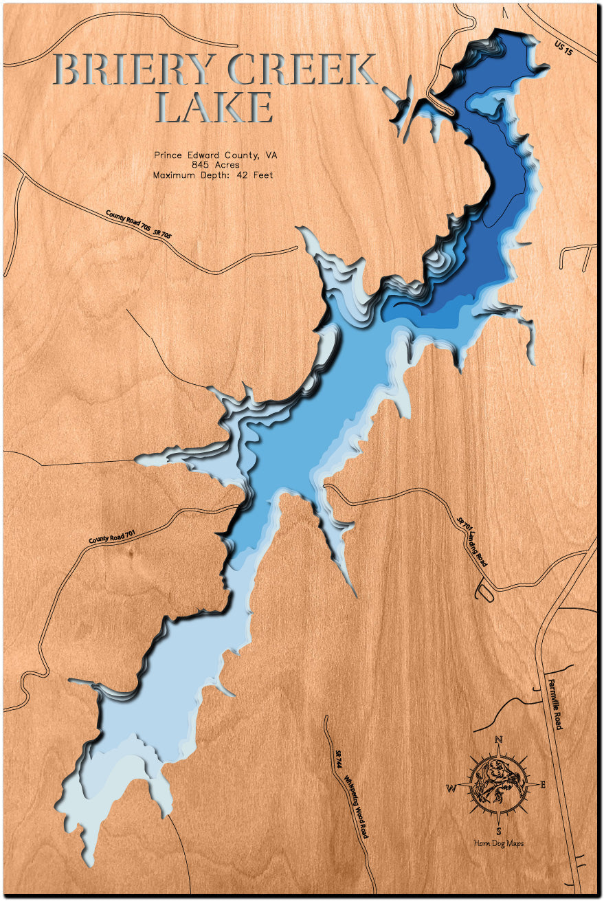 Briery Creek Lake in Prince Edward County, Virginia