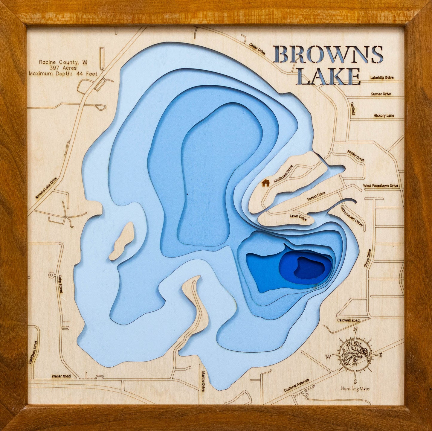 Browns Lake in Racine County, Wisconsin