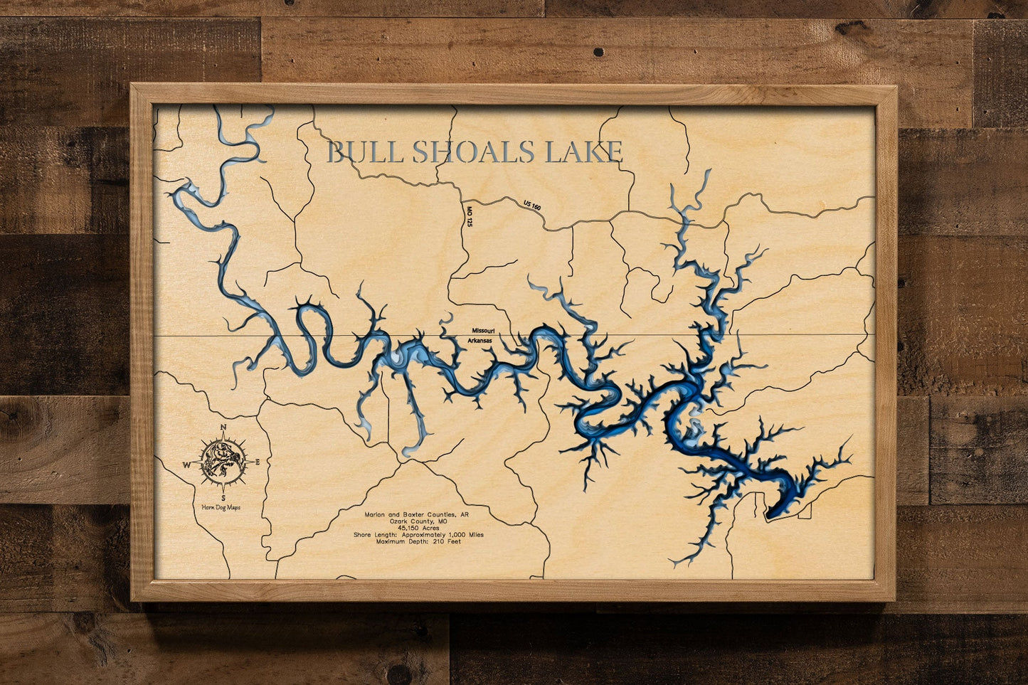 Bull Shoals Lake in Marion and Baxter Counties, AR / Ozark County, Missouri