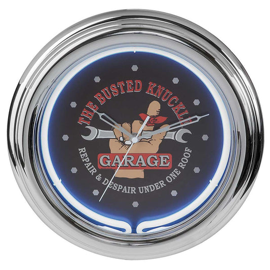 Busted Knuckle Garage Neon Clock