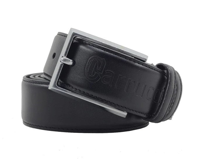 Carrucci Calfskin Belt - Black