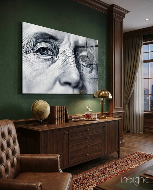 Benjamin Franklin Glass Wall Art