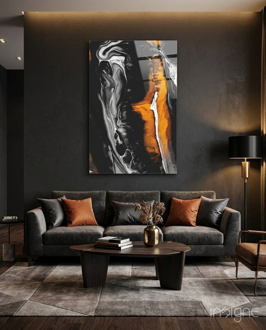 Abstract Glass Wall Art