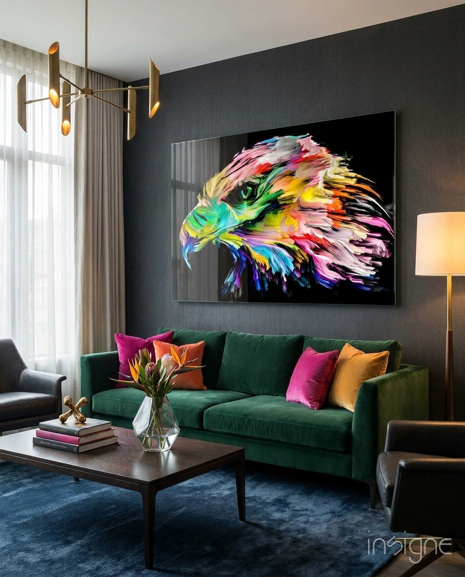 Falcon Glass Wall Art