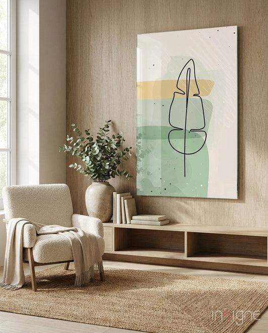 Abstract Shapes Glass Wall Art