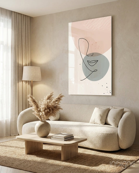 Abstract Shapes Glass Wall Art