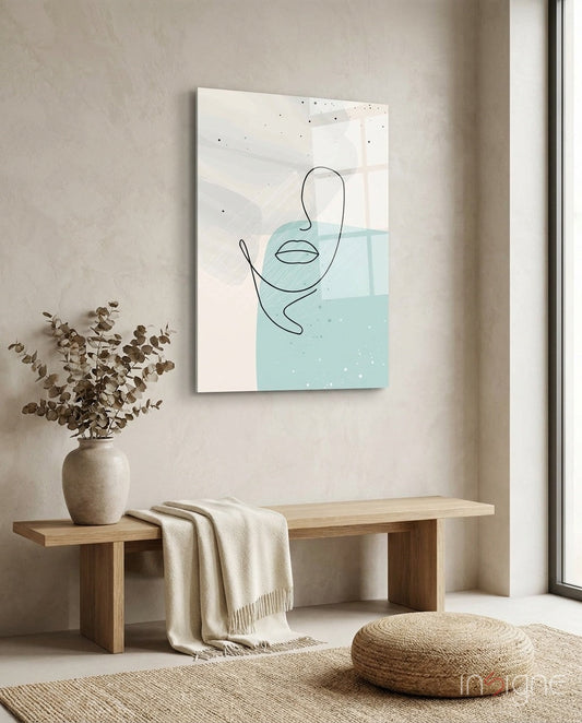 Abstract Shapes Glass Wall Art