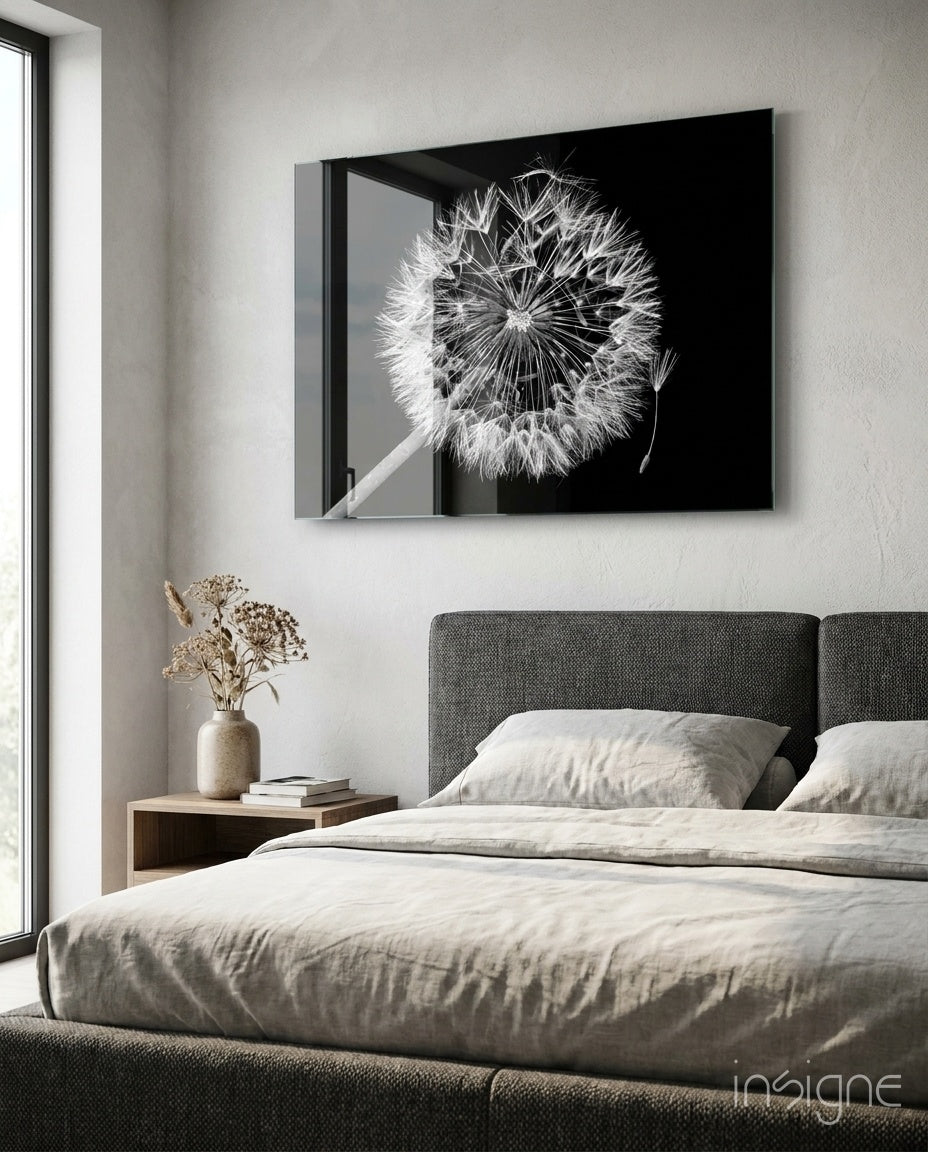 Dandelion Glass Wall Art