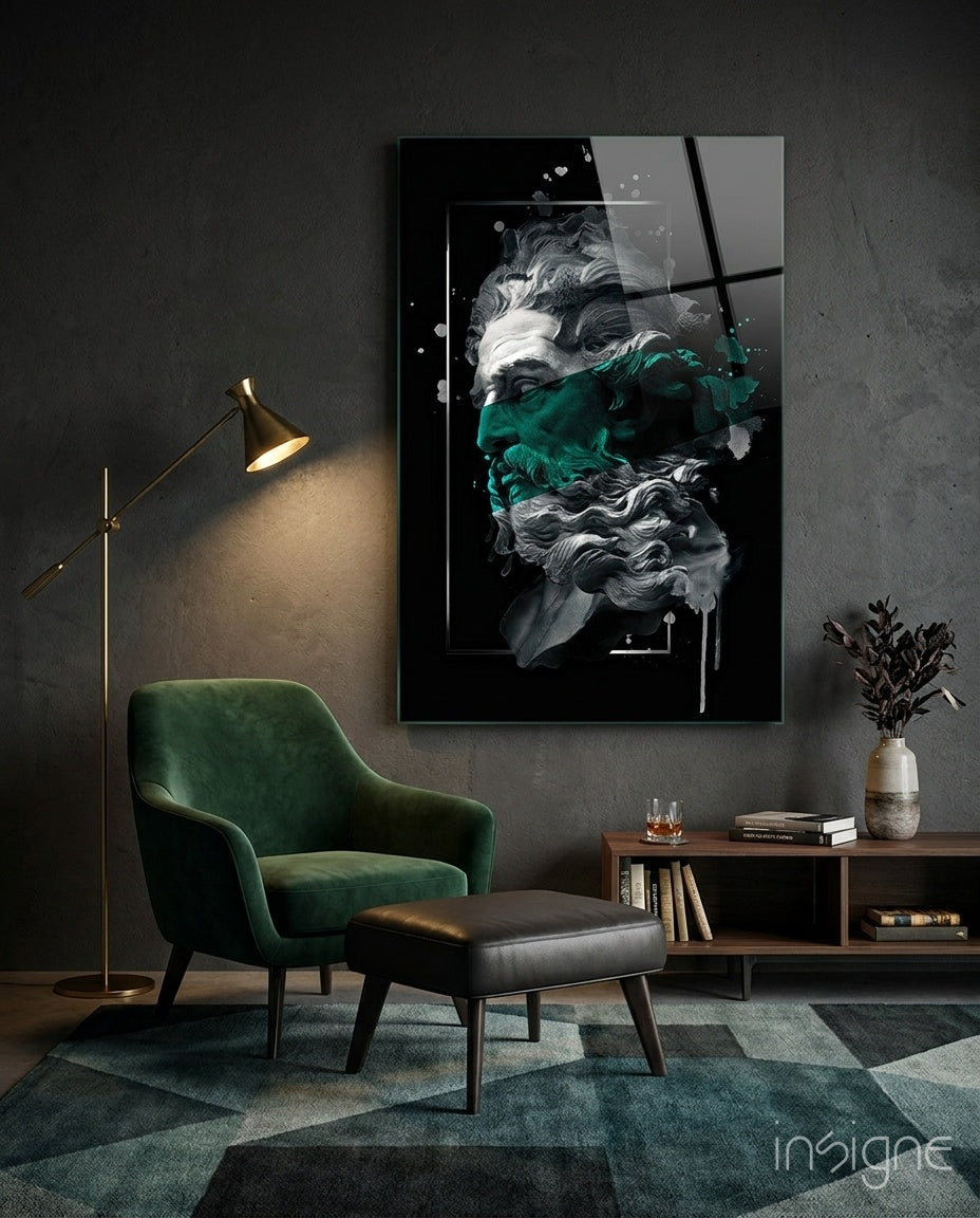 Poseidon Glass Wall Art