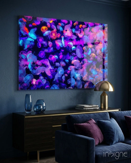 Jellyfish Glass Wall Art