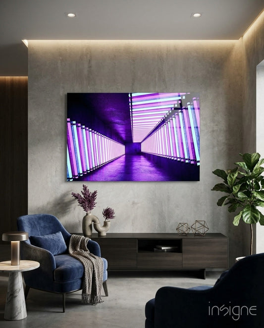 Neon Glass Wall Art