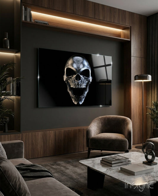 Skull Glass Wall Art