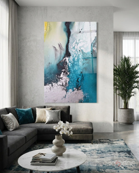 Colors of Abstraction Glass Wall Art