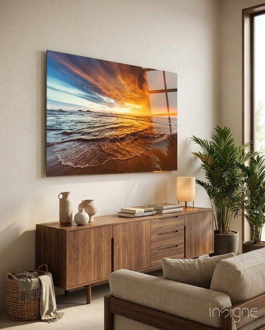 Sunset Glass Wall Art