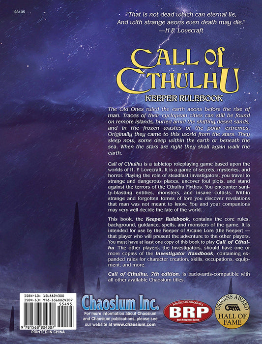 Call of Cthulhu Keeper Rulebook: 7th Edition Hardcover