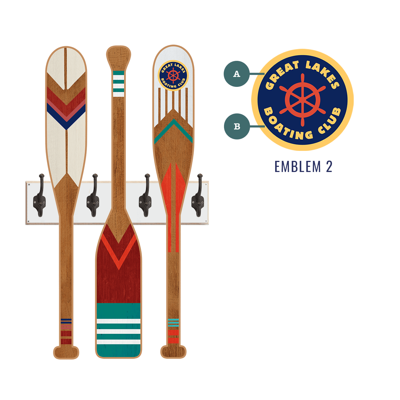 Oar Coatrack - Classic Trio Edition