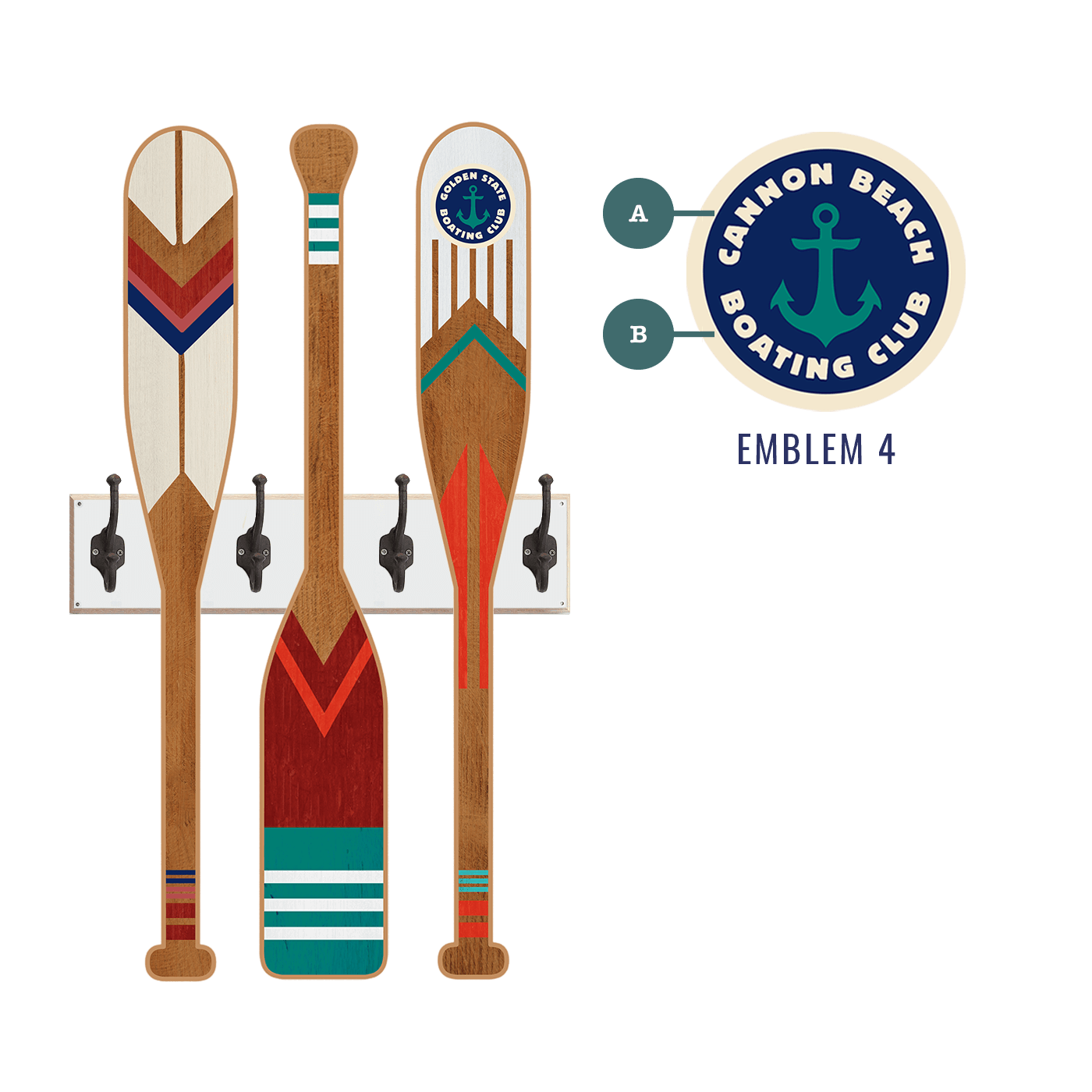 Oar Coatrack - Classic Trio Edition
