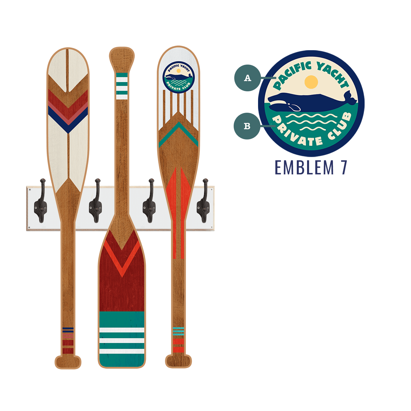 Oar Coatrack - Classic Trio Edition